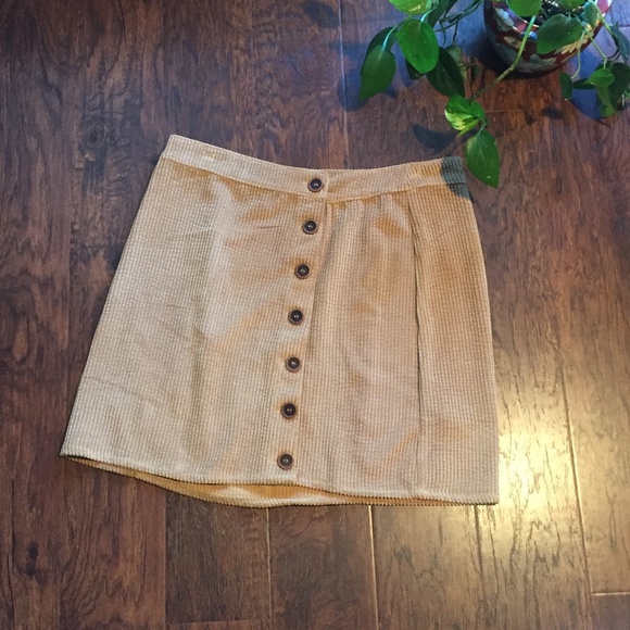Tan Corduroy Skirt - Picture 1 of 7